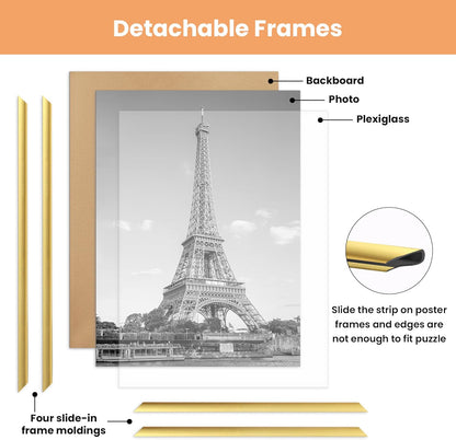 upsimples 12x16 Poster Frame, Easy Slide-In Assembly, Black, 3 Pack | Gallery Wall 12 x 16 Picture Frames Set for Family, Wedding, Christmas, Easy to Change Photos
