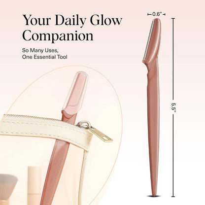 Kitsch Dermaplane Razor for Women Face – Terracotta, 12 pcs | Face Razors for Women & Men, Eyebrow Razor & Face Shaver – Exfoliating Facial Razor & Dermaplaner as Tool for Smoother Skin