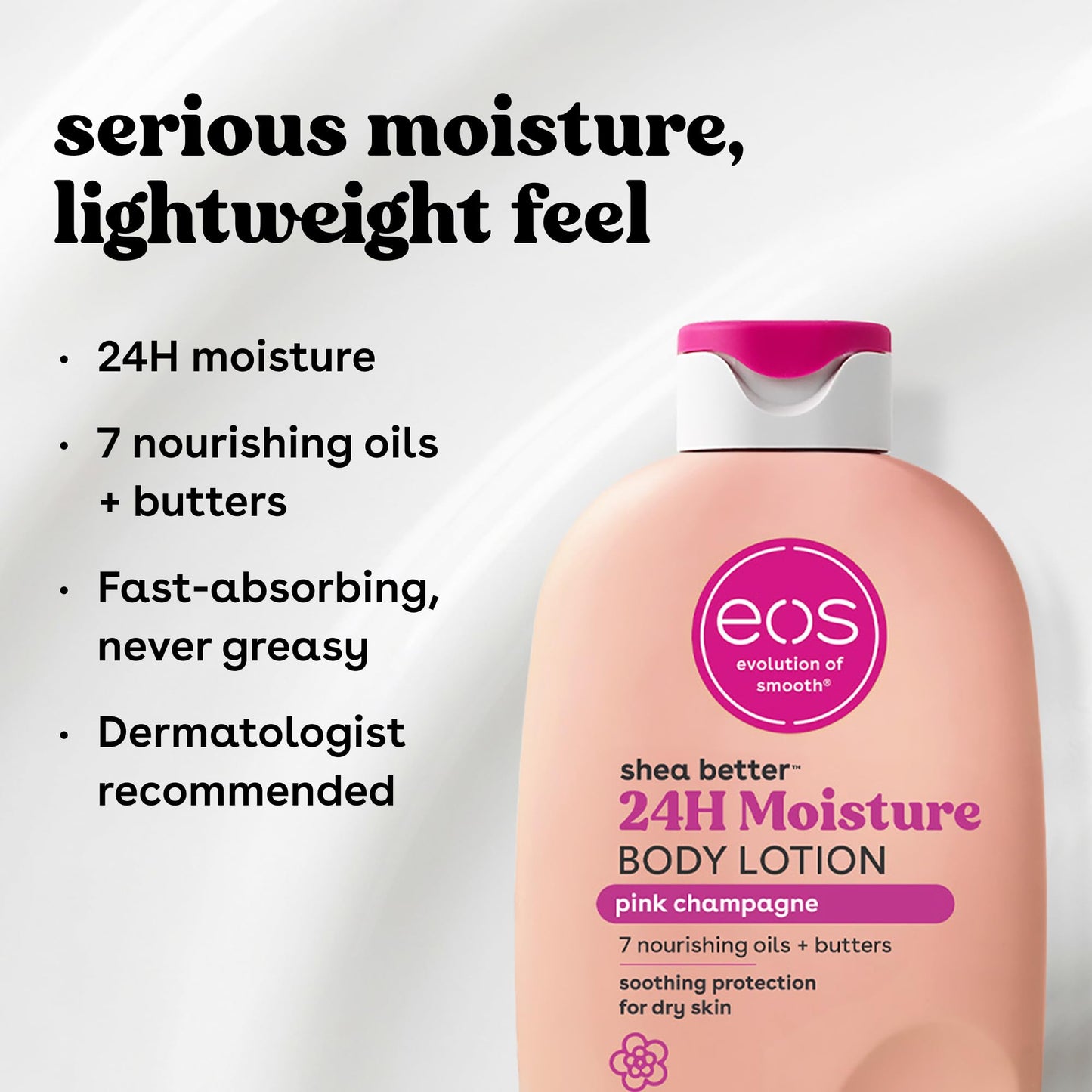 eos Shea Better Body Lotion- Vanilla Cashmere, 24-Hour Moisture, 16 fl oz