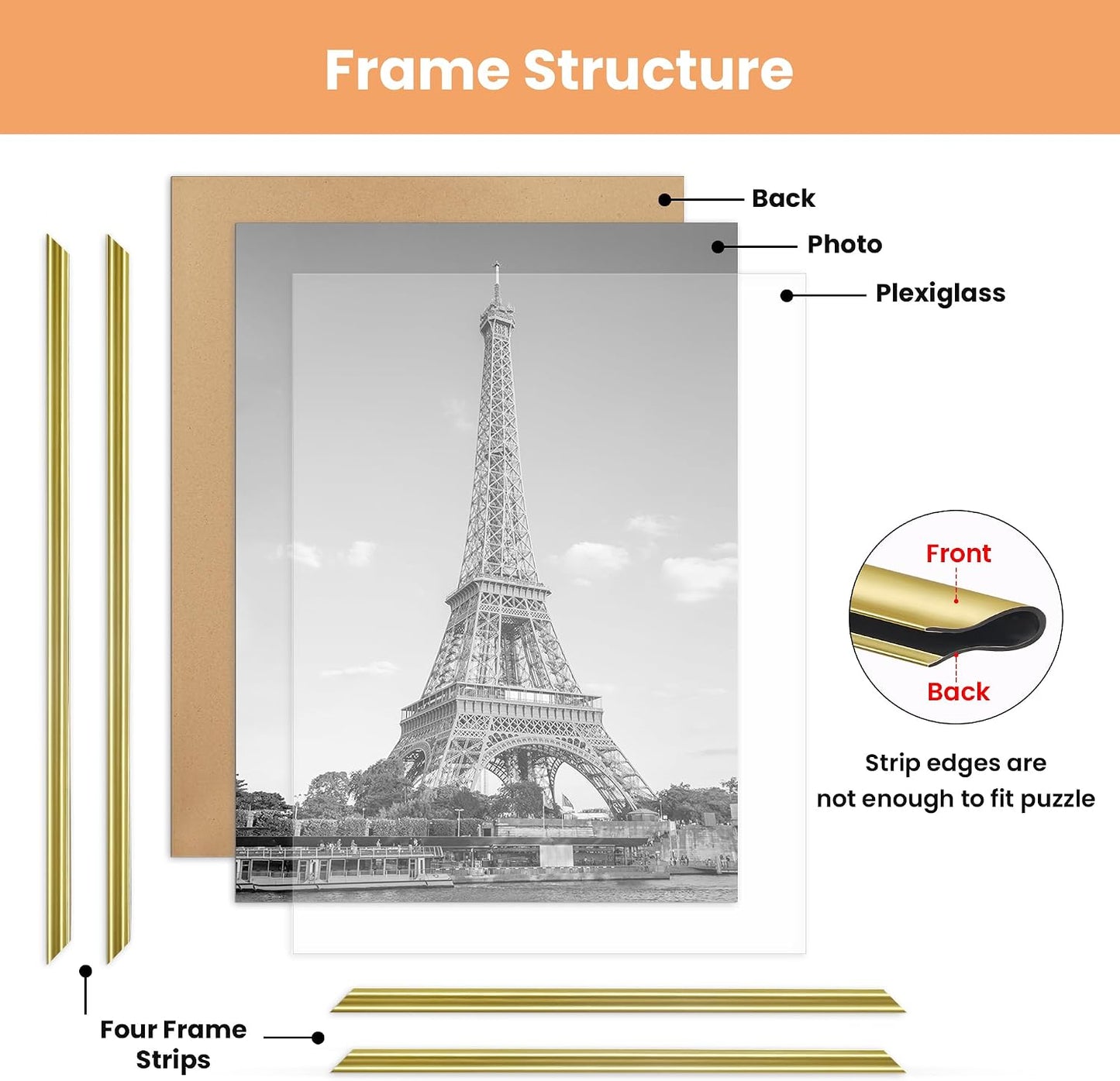 upsimples 12x16 Poster Frame, Easy Slide-In Assembly, Black, 3 Pack | Gallery Wall 12 x 16 Picture Frames Set for Family, Wedding, Christmas, Easy to Change Photos
