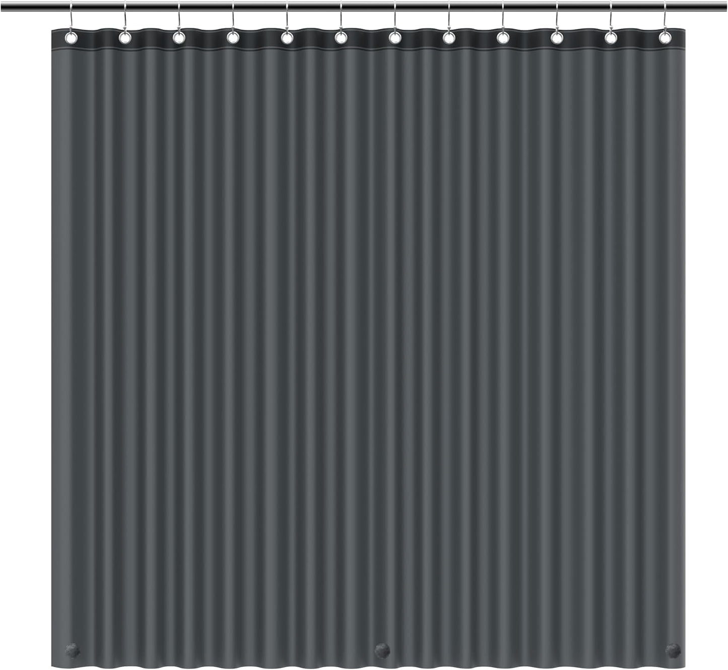 EHZNZIE White Shower Curtain Liner 72x72, PEVA Waterproof Bath Curtain, No Chemical Smell, 3 Weighted Magnets, Durable with Rustproof Metal Grommets