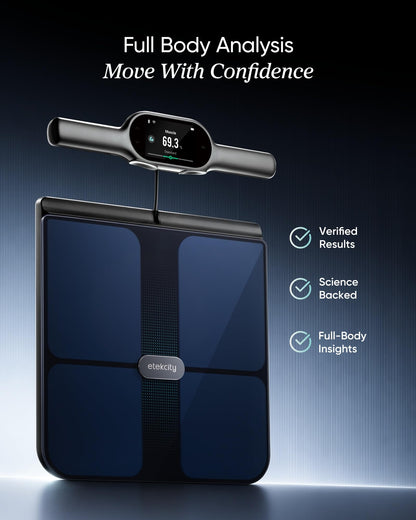 Etekcity Smart Scale for Body Weight, Body Fat and BMI, FSA Eligible | HSA Eligible, Bathroom Scale with Muscle Mass, Accurate Bluetooth App Sync, LED Display and Tempered Glass