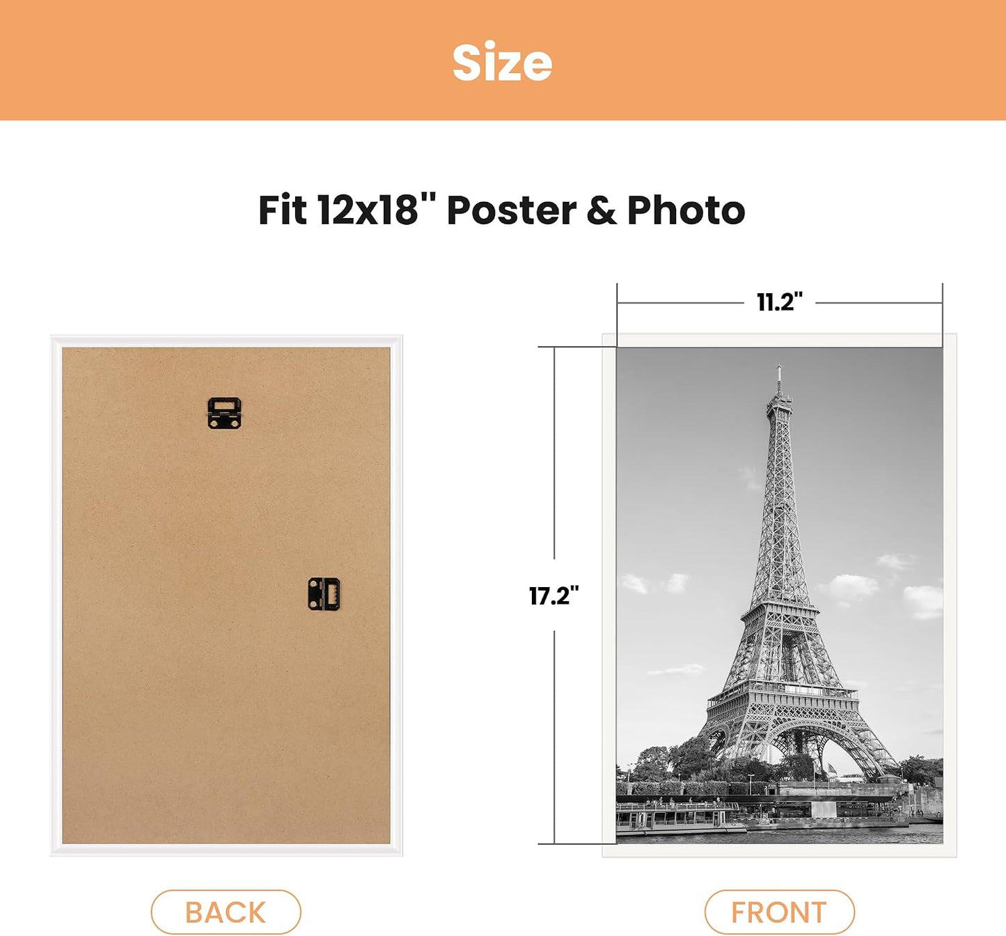 upsimples 12x16 Poster Frame, Easy Slide-In Assembly, Black, 3 Pack | Gallery Wall 12 x 16 Picture Frames Set for Family, Wedding, Christmas, Easy to Change Photos