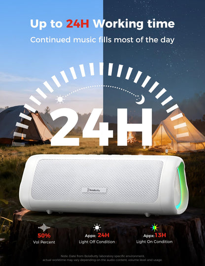 Bluetooth Speaker, 20W HD Sound, Portable Wireless, IPX5 Waterproof, Up to 24H Playtime, TWS Pairing, for Home/Party/Outdoor/Camping/Beach Essentials, Electronic Gadgets, Birthday Gift (Black)