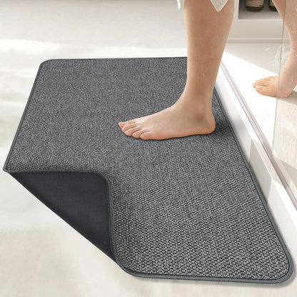 Bosap Bath Mat,Ultra Thin Bathroom Runner Rugs,Large Bath Mats for Bathroom,Quick Dry,Non-Slip,Machine Washable,Low Pile,Bath Rug,Shower Outside,Sink,Home Decor Accessories.Purple,3'x5'(36x60inch)