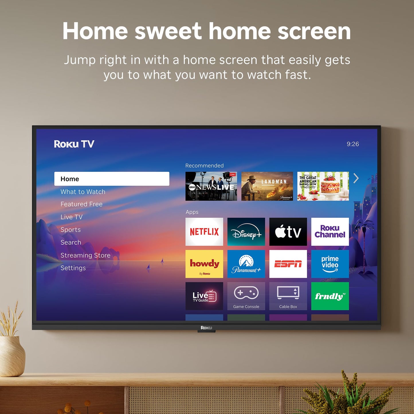 Roku 40-Inch Smart TV 2026 - Select Series, 1080p Full HD TV - RokuTV | Flat Screen LED Television with Voice Remote, Wi-Fi & Bluetooth Headphone Mode - Streaming Live Local News Sports & Movies