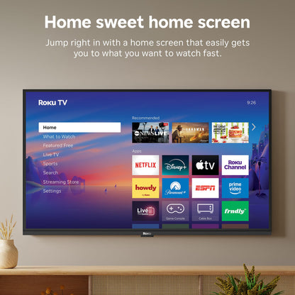 Roku 40-Inch Smart TV 2026 - Select Series, 1080p Full HD TV - RokuTV | Flat Screen LED Television with Voice Remote, Wi-Fi & Bluetooth Headphone Mode - Streaming Live Local News Sports & Movies