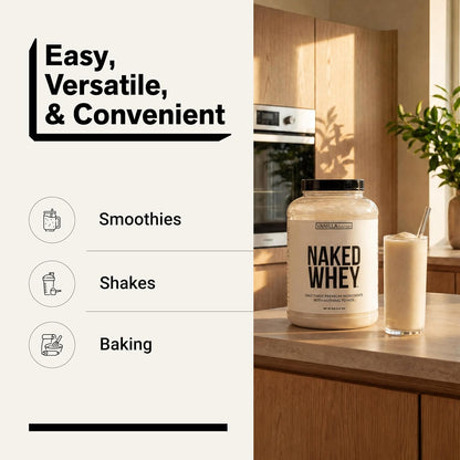 NAKED Whey 1Lb - Only 1 Ingredient, Grass Fed Whey Protein Powder, NSF Certified, Undenatured, No Gmos, No Soy, Gluten Free, Stimulate Growth, Enhance Recovery - 15 Servings