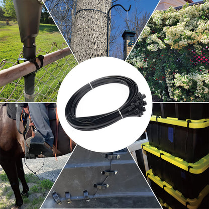 Zip Ties Assorted Sizes(4”+6”+8”+12”), 400 Pack, Black Cable Ties, UV Resistant Wire Ties by ANOSON