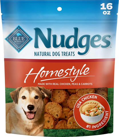 Blue Buffalo Nudges Homestyle Chicken Dog Treats, 16 oz | Real Chicken First, with Peas & Carrots, Made in the USA, No Corn, Wheat, or Soy