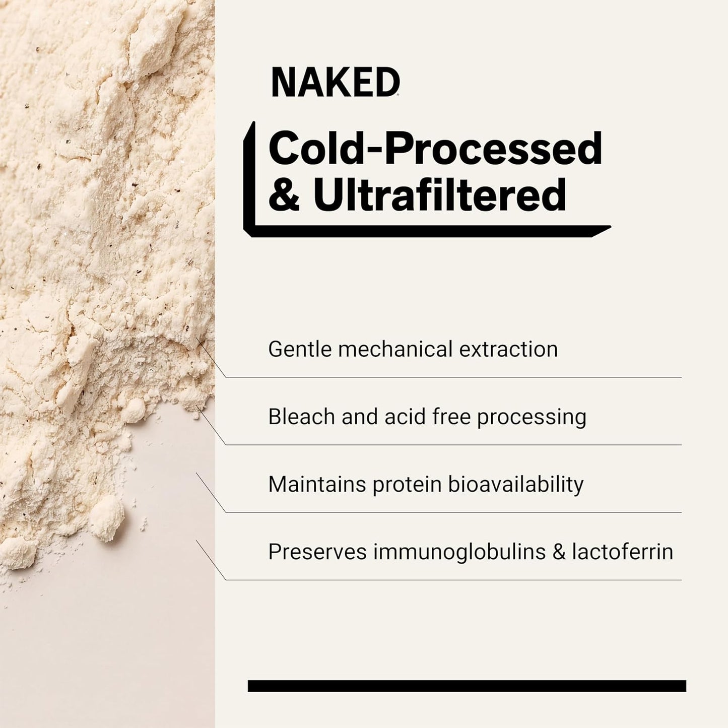 NAKED Whey 1Lb - Only 1 Ingredient, Grass Fed Whey Protein Powder, NSF Certified, Undenatured, No Gmos, No Soy, Gluten Free, Stimulate Growth, Enhance Recovery - 15 Servings