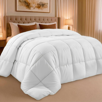Utopia Bedding Queen Comforter 2 Pack, Duvet Insert, White, 88 x 88 Inches | Soft and Fluffy Down Alternative Bed Comforter, All Season, Breathable, Corner Tabs, Box Stitched, Durable, Machine Washable