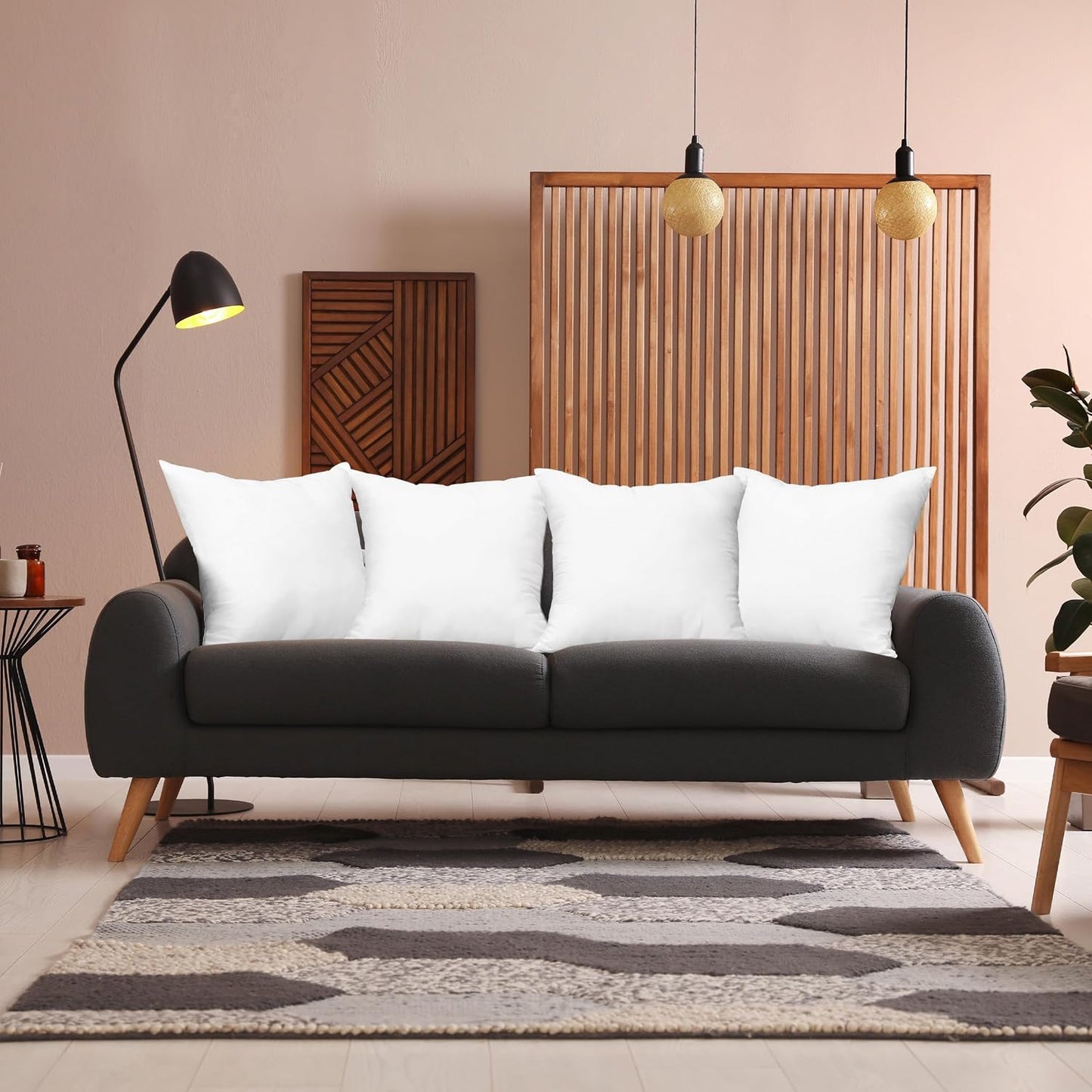 Utopia Bedding Throw Pillows, Decorative 18x18 Pillow Inserts, Set of 4 | Down alternative pillow insert with plush fluffy fill for beds sofas couches and chairs. Suitable for indoor outdoor use.