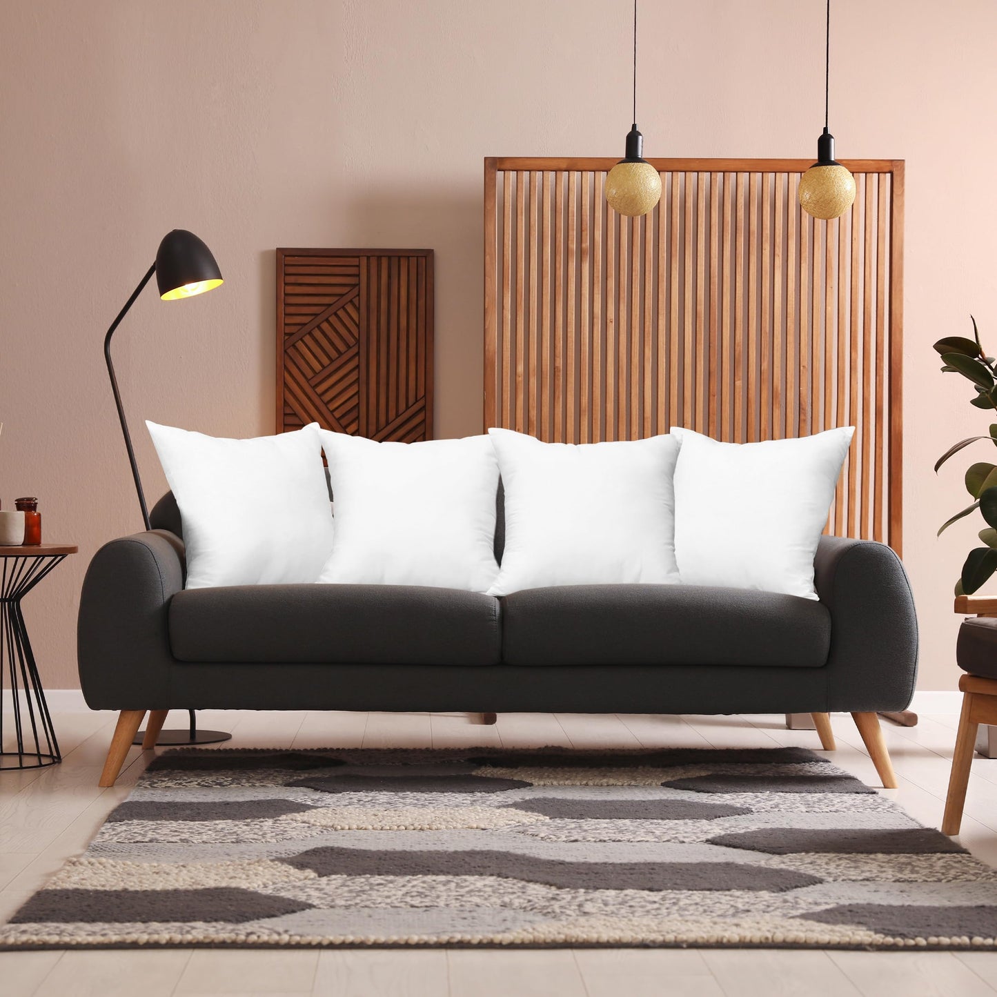 Utopia Bedding Throw Pillows, Decorative 18x18 Pillow Inserts, Set of 4 | Down alternative pillow insert with plush fluffy fill for beds sofas couches and chairs. Suitable for indoor outdoor use.