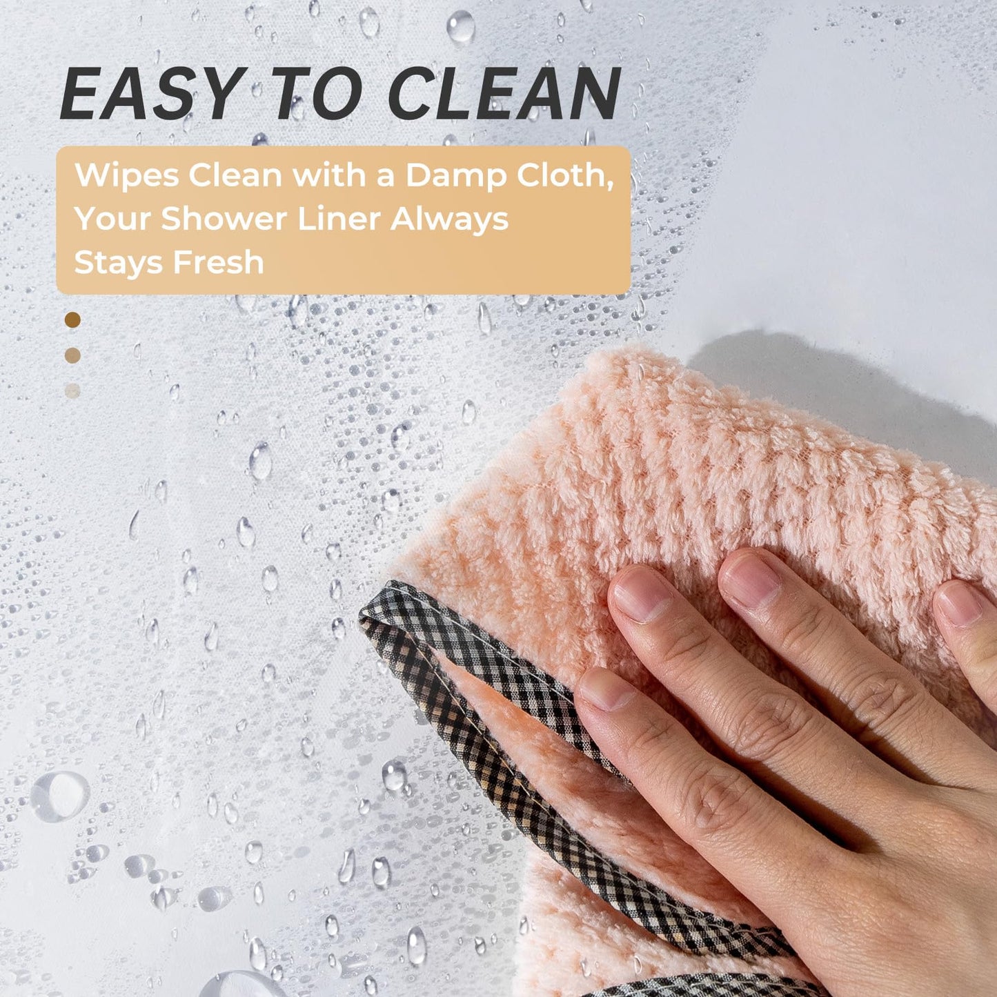 AmazerBath Plastic Shower Curtain Clear Premium PEVA, Clear Shower Curtain Heavy Duty 8G, Weighted Shower Curtains for Bathroom Accessories with 3 Big Stones and 12 Rustproof Grommets, 72x72 Inches