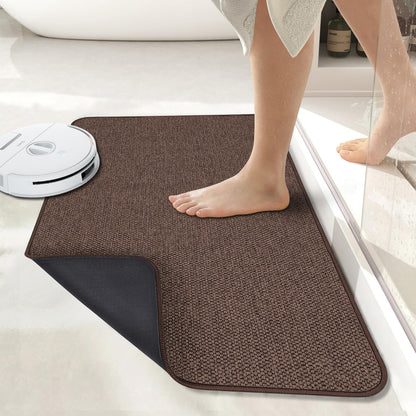 Bosap Bath Mat,Ultra Thin Bathroom Runner Rugs,Large Bath Mats for Bathroom,Quick Dry,Non-Slip,Machine Washable,Low Pile,Bath Rug,Shower Outside,Sink,Home Decor Accessories.Purple,3'x5'(36x60inch)