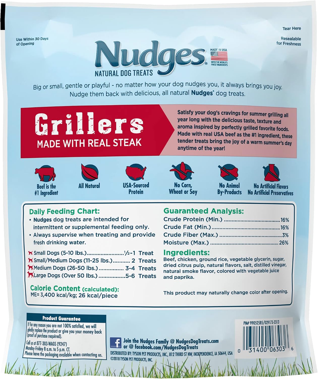 Blue Buffalo Nudges Homestyle Chicken Dog Treats, 16 oz | Real Chicken First, with Peas & Carrots, Made in the USA, No Corn, Wheat, or Soy