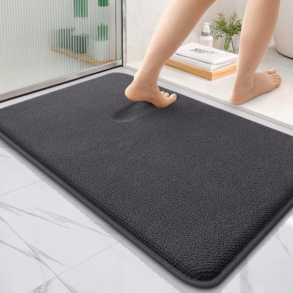 OLANLY Thick Memory Foam Bathroom Rugs 30x20, Soft Absorbent Bath Mat, Teal | Quick Dry Bath Rugs, Non-Slip Carpet, Machine Washable Mats for Bathroom Floor, Tub and Shower, Home Decor Accessories