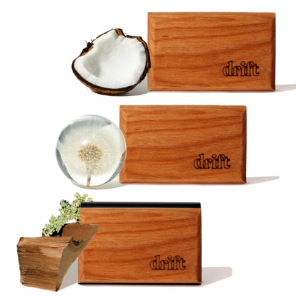 Drift Car Air Freshener - The Original Wood Air Freshener - Car Odor Eliminator - Long Lasting Scent - Auto Accessories - Metal Clip - Essential Oils - Clean Ingredients - Teak Scent Starter Kit