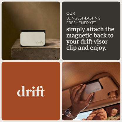 Drift Car Air Freshener - Stone Air Freshener Car Odor Eliminator - Long Lasting Scent - Auto Accessories - Metal Clip - Essential Oils - Clean Ingredients - Cabana Scent Starter Kit