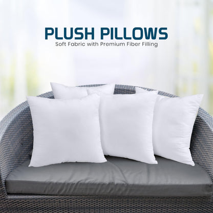 Utopia Bedding Throw Pillows, Decorative 18x18 Pillow Inserts, Set of 4 | Down alternative pillow insert with plush fluffy fill for beds sofas couches and chairs. Suitable for indoor outdoor use.