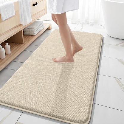 OLANLY Thick Memory Foam Bathroom Rugs 30x20, Soft Absorbent Bath Mat, Teal | Quick Dry Bath Rugs, Non-Slip Carpet, Machine Washable Mats for Bathroom Floor, Tub and Shower, Home Decor Accessories