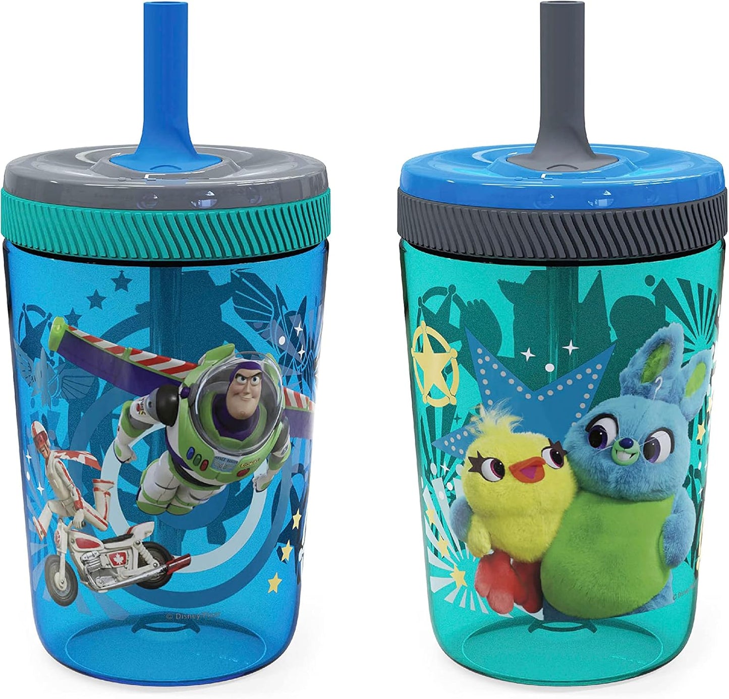 Zak Designs Sesame Street Kelso Toddler Tumblers For Travel or At Home, 15oz 2-Pack Durable Plastic Sippy Cups With Leak-Proof Design is Perfect For Kids (Elmo and Cookie Monster)