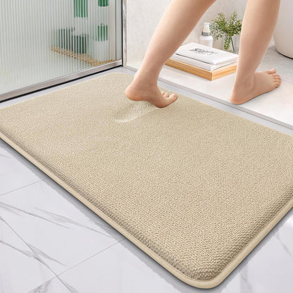 OLANLY Thick Memory Foam Bathroom Rugs 30x20, Soft Absorbent Bath Mat, Teal | Quick Dry Bath Rugs, Non-Slip Carpet, Machine Washable Mats for Bathroom Floor, Tub and Shower, Home Decor Accessories