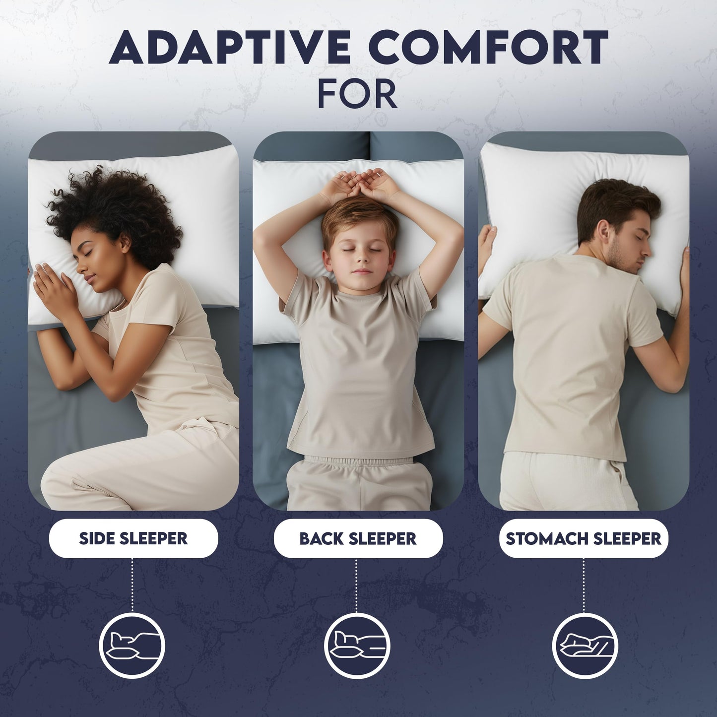 Utopia Bedding Gusset Bed Pillow, Hotel Pillows Queen Size Set of 2, White | Cotton Blended Down alternative pillows for sleeping, soft fluffy cooling comfort for Back, side & stomach sleepers, 2 pack