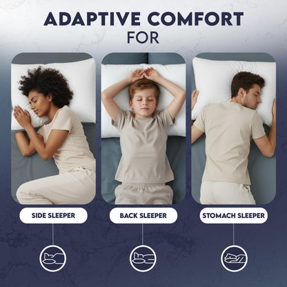 Utopia Bedding Gusset Bed Pillow, Hotel Pillows Queen Size Set of 2, White | Cotton Blended Down alternative pillows for sleeping, soft fluffy cooling comfort for Back, side & stomach sleepers, 2 pack