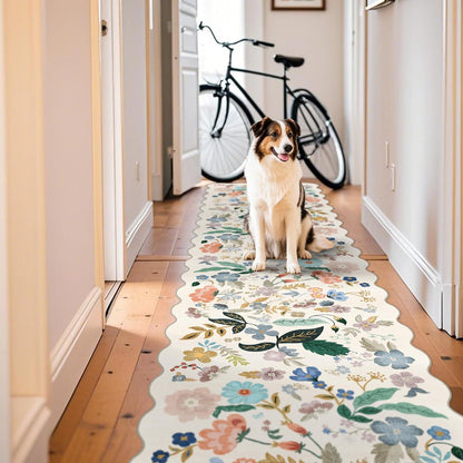 2x6 Hallway Washable Runner Rug : Vintage Soft Kitchen Laundry Runner with Non Slip Backing Farmhouse Entryway Living Room Floor Mat Stain Resistant Carpet for Bedroom Bathroom Distressed Beside Rug