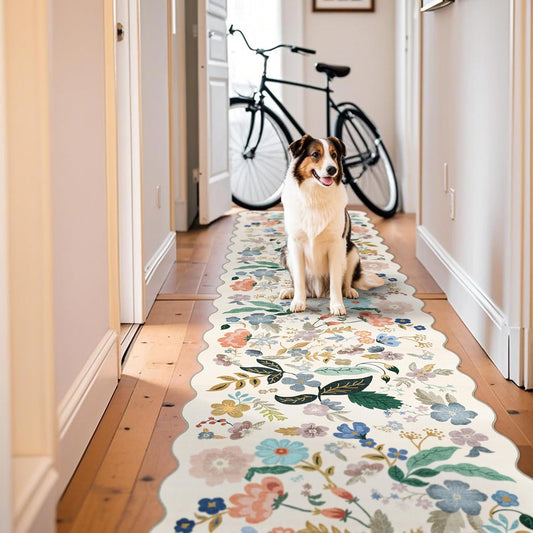 2x6 Hallway Washable Runner Rug : Vintage Soft Kitchen Laundry Runner with Non Slip Backing Farmhouse Entryway Living Room Floor Mat Stain Resistant Carpet for Bedroom Bathroom Distressed Beside Rug