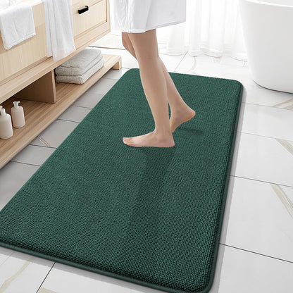 OLANLY Thick Memory Foam Bathroom Rugs 30x20, Soft Absorbent Bath Mat, Teal | Quick Dry Bath Rugs, Non-Slip Carpet, Machine Washable Mats for Bathroom Floor, Tub and Shower, Home Decor Accessories