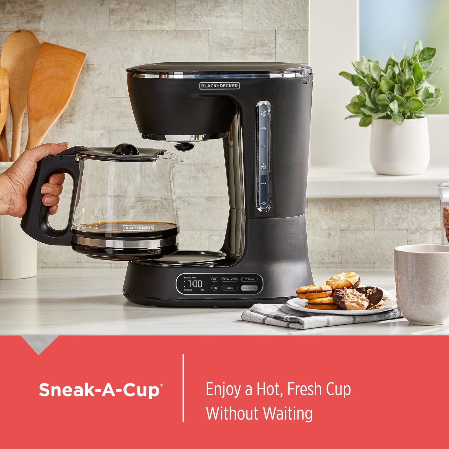 BLACK+DECKER 12-Cup Drip Coffee Maker with Vortex Brewing