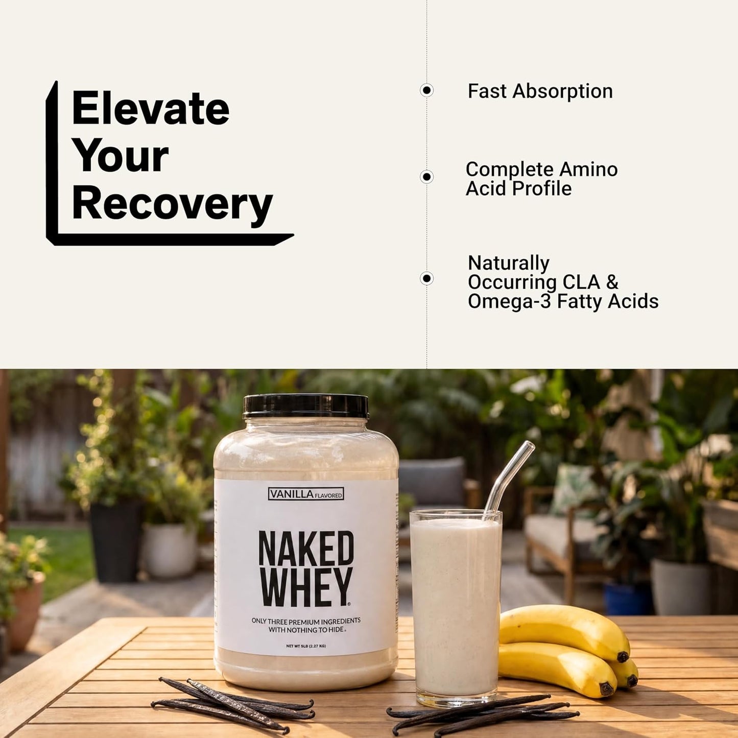 NAKED Whey 1Lb - Only 1 Ingredient, Grass Fed Whey Protein Powder, NSF Certified, Undenatured, No Gmos, No Soy, Gluten Free, Stimulate Growth, Enhance Recovery - 15 Servings