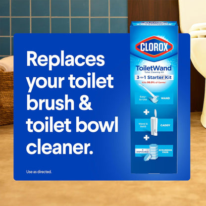 Clorox ToiletWand Toilet Cleaning System, Wand, Caddy and 6 Refill Heads
