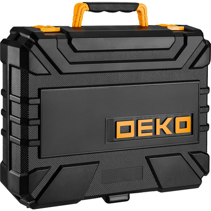 DEKOPRO Drill Set, Home Tool Set with 8V Pink Cordless Drill, Hand Tool Kit for Women, 126 pcs