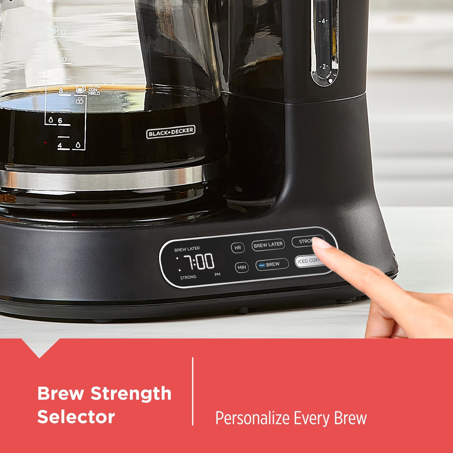 BLACK+DECKER 12-Cup Drip Coffee Maker with Vortex Brewing