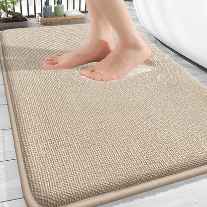 OLANLY Thick Memory Foam Bathroom Rugs 30x20, Soft Absorbent Bath Mat, Teal | Quick Dry Bath Rugs, Non-Slip Carpet, Machine Washable Mats for Bathroom Floor, Tub and Shower, Home Decor Accessories