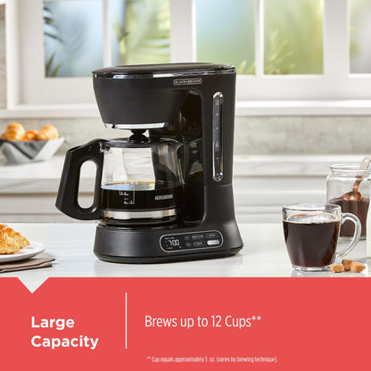 BLACK+DECKER 12-Cup Drip Coffee Maker with Vortex Brewing