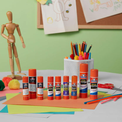 Elmer's Disappearing Purple School Glue Sticks, Washable, 22 Grams, 3 Count - Poster, Vision Board, Back to School Supplies, #1 Teacher Brand (Pack of 2)