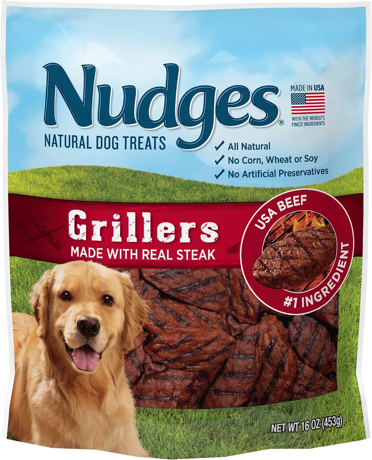 Blue Buffalo Nudges Homestyle Chicken Dog Treats, 16 oz | Real Chicken First, with Peas & Carrots, Made in the USA, No Corn, Wheat, or Soy