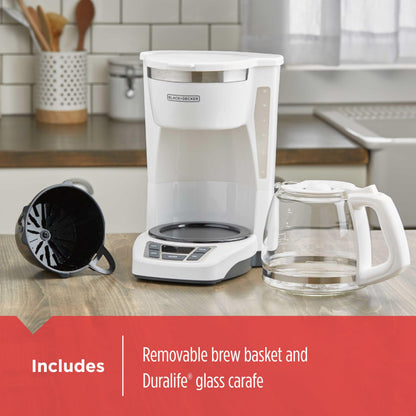 BLACK+DECKER 12-Cup Drip Coffee Maker with Vortex Brewing