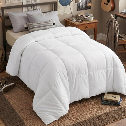 Utopia Bedding Queen Comforter 2 Pack, Duvet Insert, White, 88 x 88 Inches | Soft and Fluffy Down Alternative Bed Comforter, All Season, Breathable, Corner Tabs, Box Stitched, Durable, Machine Washable