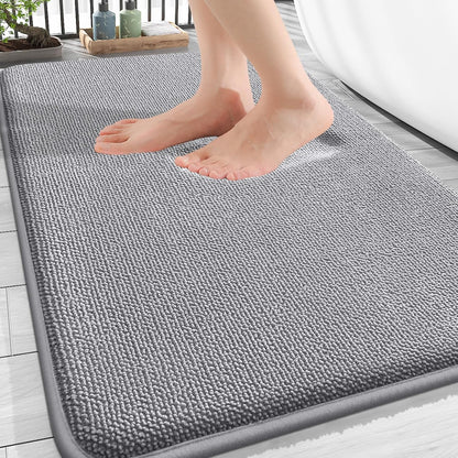OLANLY Thick Memory Foam Bathroom Rugs 30x20, Soft Absorbent Bath Mat, Teal | Quick Dry Bath Rugs, Non-Slip Carpet, Machine Washable Mats for Bathroom Floor, Tub and Shower, Home Decor Accessories
