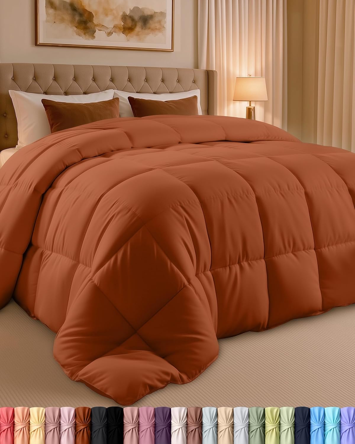 Utopia Bedding Queen Comforter 2 Pack, Duvet Insert, White, 88 x 88 Inches | Soft and Fluffy Down Alternative Bed Comforter, All Season, Breathable, Corner Tabs, Box Stitched, Durable, Machine Washable