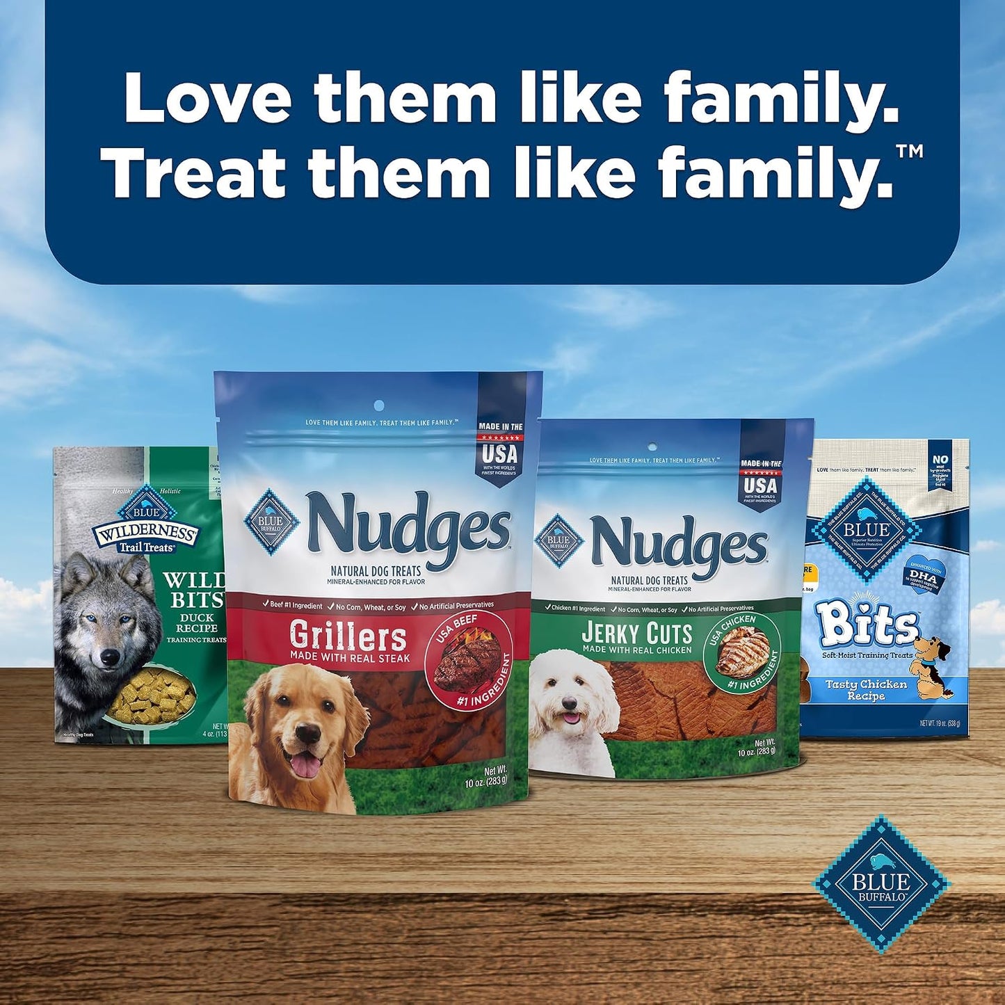 Blue Buffalo Nudges Homestyle Chicken Dog Treats, 16 oz | Real Chicken First, with Peas & Carrots, Made in the USA, No Corn, Wheat, or Soy