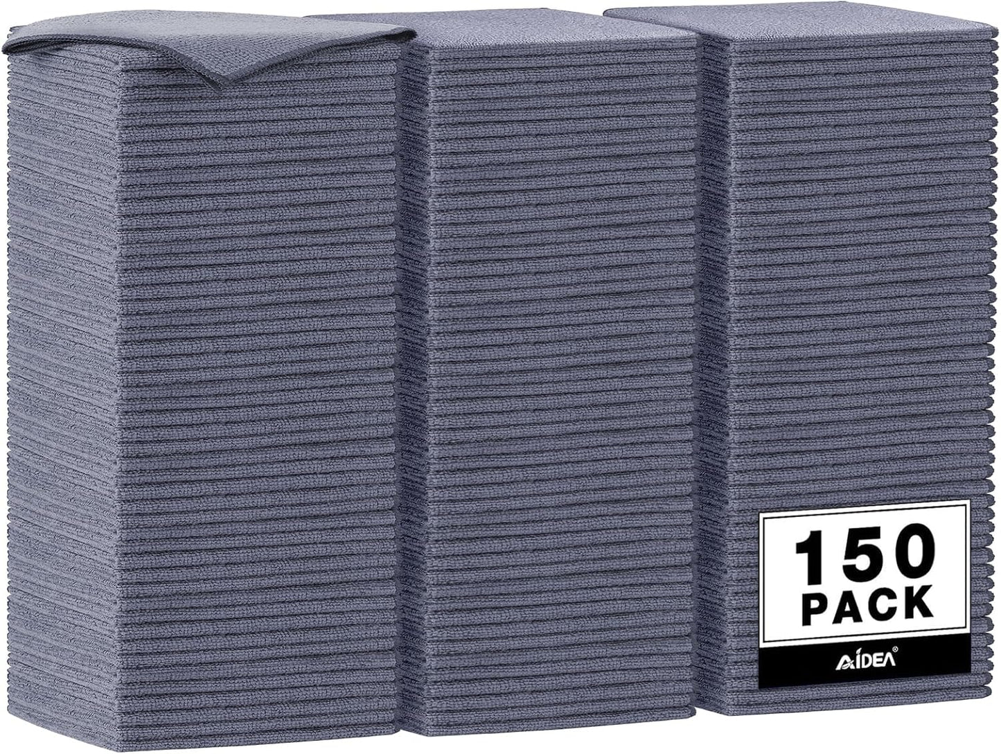 AIDEA Microfiber Cleaning Cloth-50PK, Microfiber Towels for Cars, 12×12" | Premium Wash Cloths, Dusting Cloth Cleaning Rags, Absorbent Towels for SUVs, House, Kitchen, Window, Cleaning Supplies