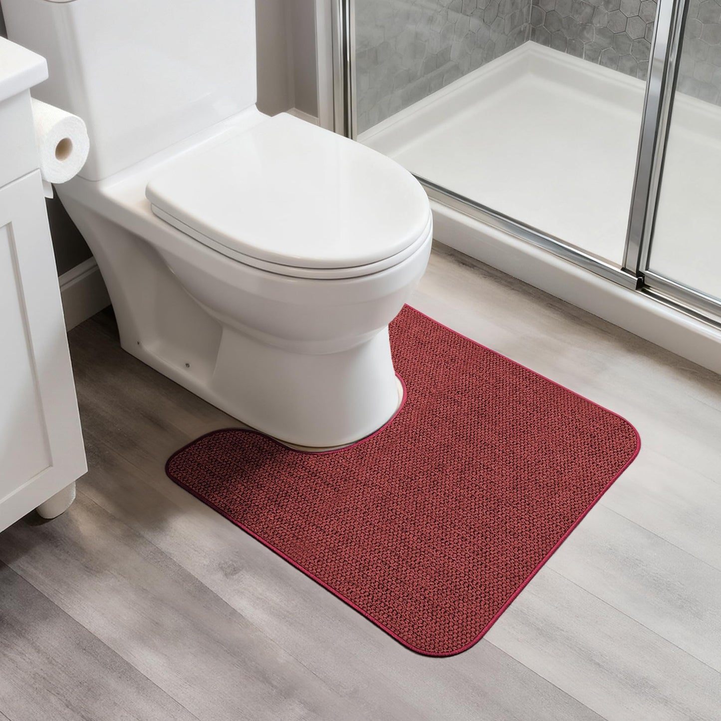 Bosap Bath Mat,Ultra Thin Bathroom Runner Rugs,Large Bath Mats for Bathroom,Quick Dry,Non-Slip,Machine Washable,Low Pile,Bath Rug,Shower Outside,Sink,Home Decor Accessories.Purple,3'x5'(36x60inch)