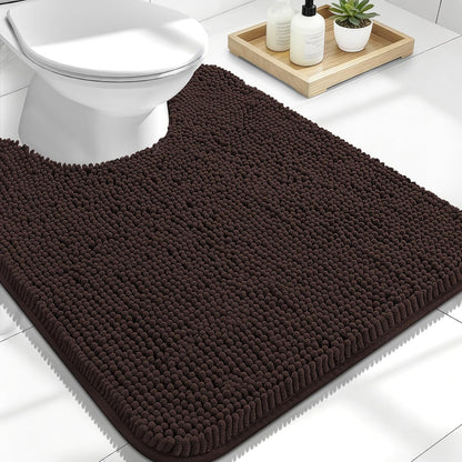 OLANLY Bathroom Rugs 30x20, Extra Soft Absorbent Chenille Bath Rugs | Grey, Quick-Drying Rubber Backing, Machine Washable Bath Mat for Bathroom Floor, Tub and Shower, Home Decor Accessories